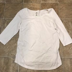 H&M Maternity Women’s 3/4 Length Cotton Shirt Sz L
